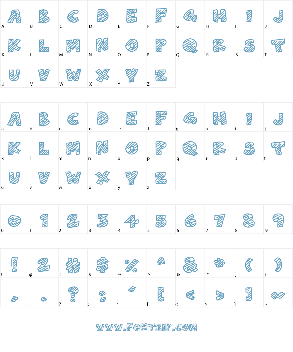 Chalk Dash Font Character